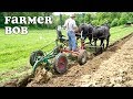 Horse Plowing With A Forecart