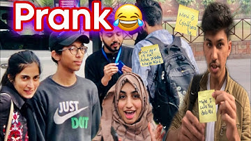 Prank vlog |Posting notes on random people in university