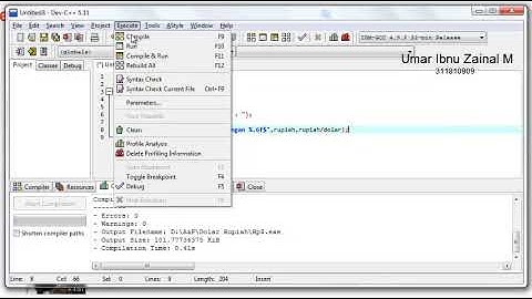Membuat program konversi rupiah ke dolar| Bahasa C