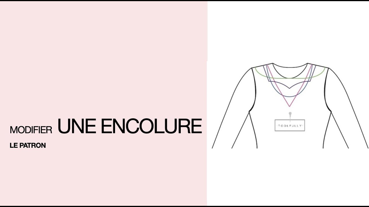 Patron, comment modifier la forme de l'encolure.