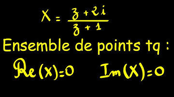 Maths : 2 BAC SC- les nombres complexes -exercice classique - ensemble de points