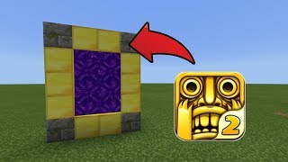 MCPE : How To Make a Portal to the Temple Run Dimension