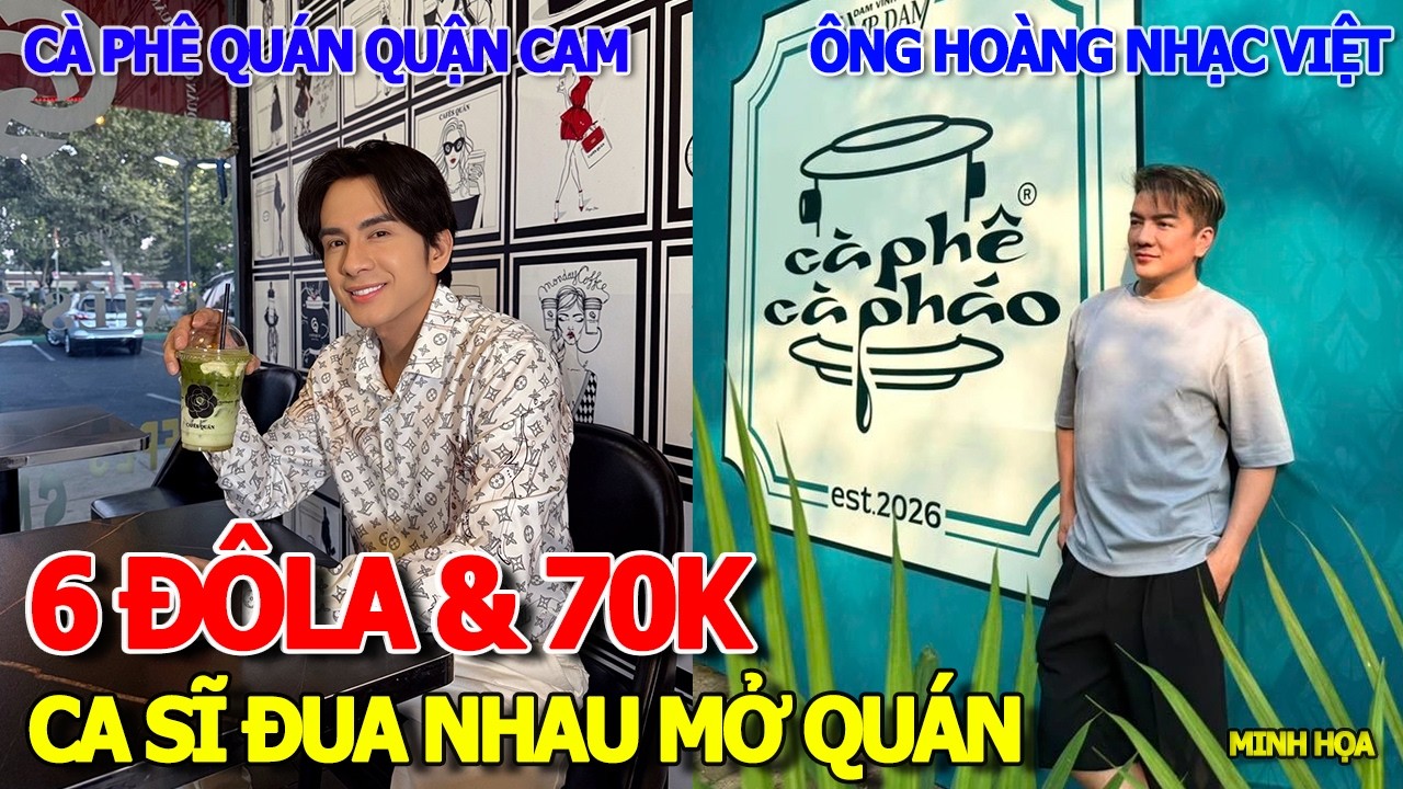 BẤT NGỜ CA SĨ ĐUA NHAU MỞ QUÁN - CÀ PHÊ QUÁN ĐAN TRƯỜNG QUẬN CAM & CÀ PHÊ KEM DẺO 70K ĐÀM VĨNH HƯNG