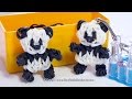 Panda en lastiques rainbow loom  tuto de niveau avanc