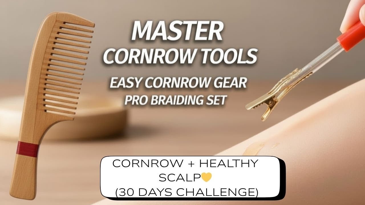 3 Essential Tools For Perfect Cornrows|CORNROW &Healthy Scalp Challenge ...