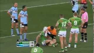 Jarrod croker's injury (canberra vs cronulla 2012 finals week 1)