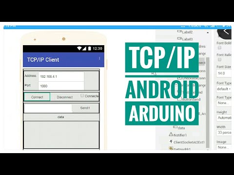 drag and drop app builder | TCP/IP Client Server Android - Arduino