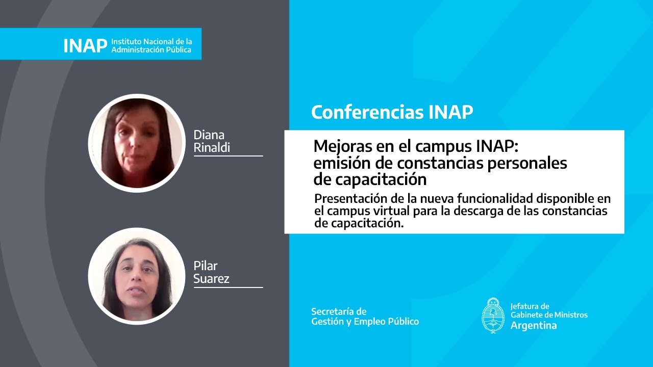 Mejoras en el campus INAP: emisión de constancias personales de ...