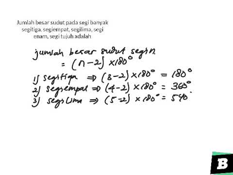 Jumlah besar sudut pada segi  banyak segitiga segiempat 