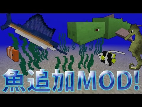 マインクラフトmod紹介 海 マイクラに魚などを追加するmodを紹介 Youtube