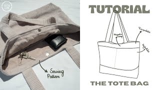 How To Sew A Tote Bag With Pockets, Keyholder And Magnetic Snap Beginner Friendly Egp004
