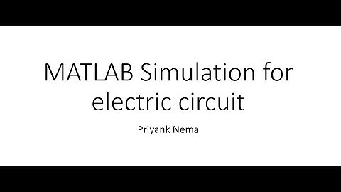 Matlab simulation for electric circuit having resistances and voltage and current sources