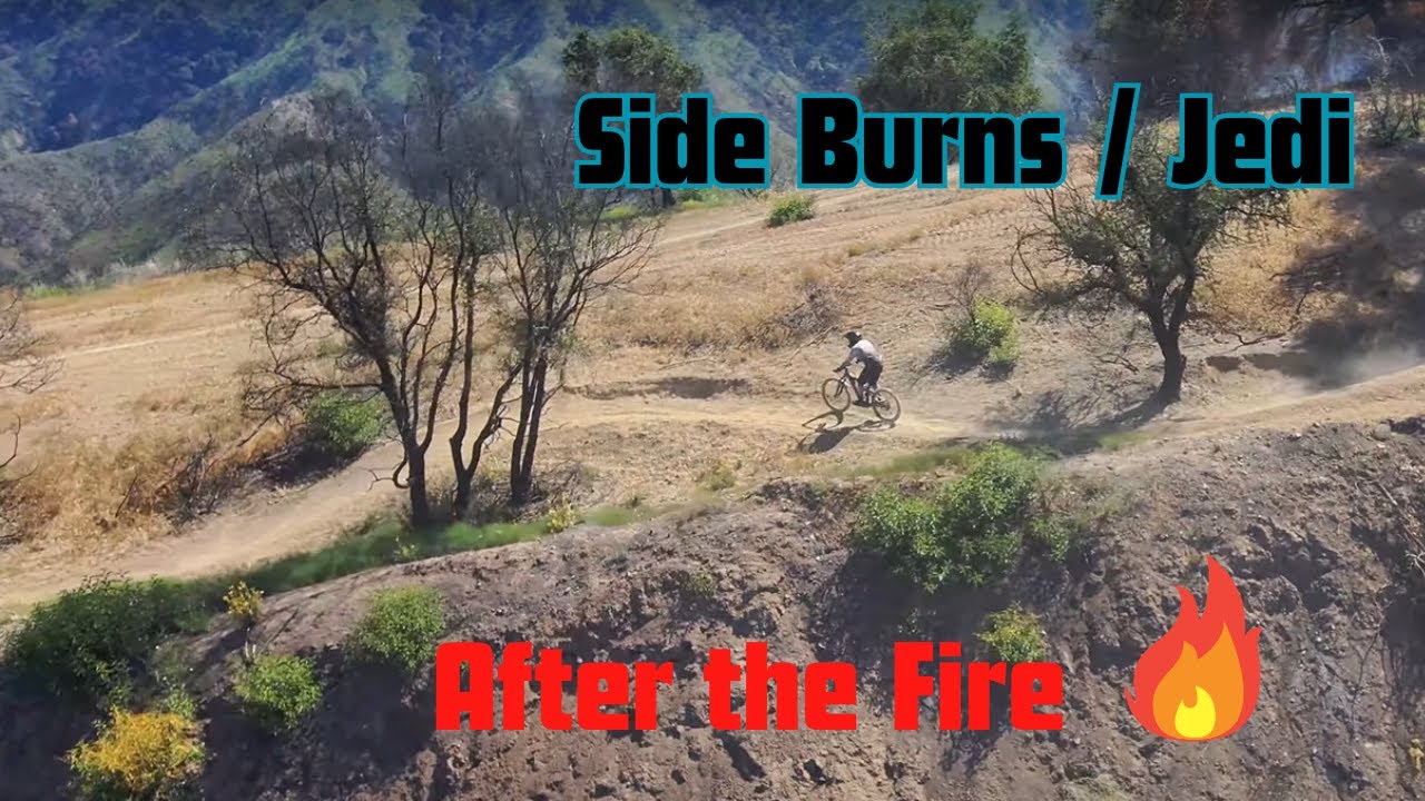 Side Burns and Jedi Mountain Bike Trails - Drone Footage - AFTER the Palisades Fire