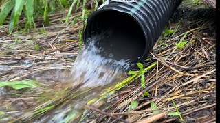 Curtain drain water relocation