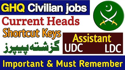 Current Heads & Shortcut Keys | GHQ jobs test Preparation part-2 | #ghqjobs #gkwithengineer