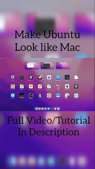 How to Make Ubuntu Linux Look Like Mac | GNOME #shorts MacBook - YouTube