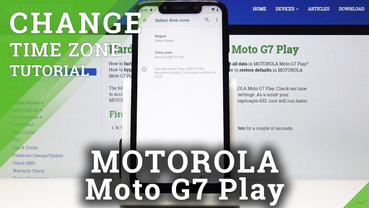 How to Change Date & Time in MOTOROLA Moto G7 Play - Time Settings