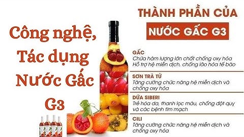 Thành phần , Tác dụng của G3