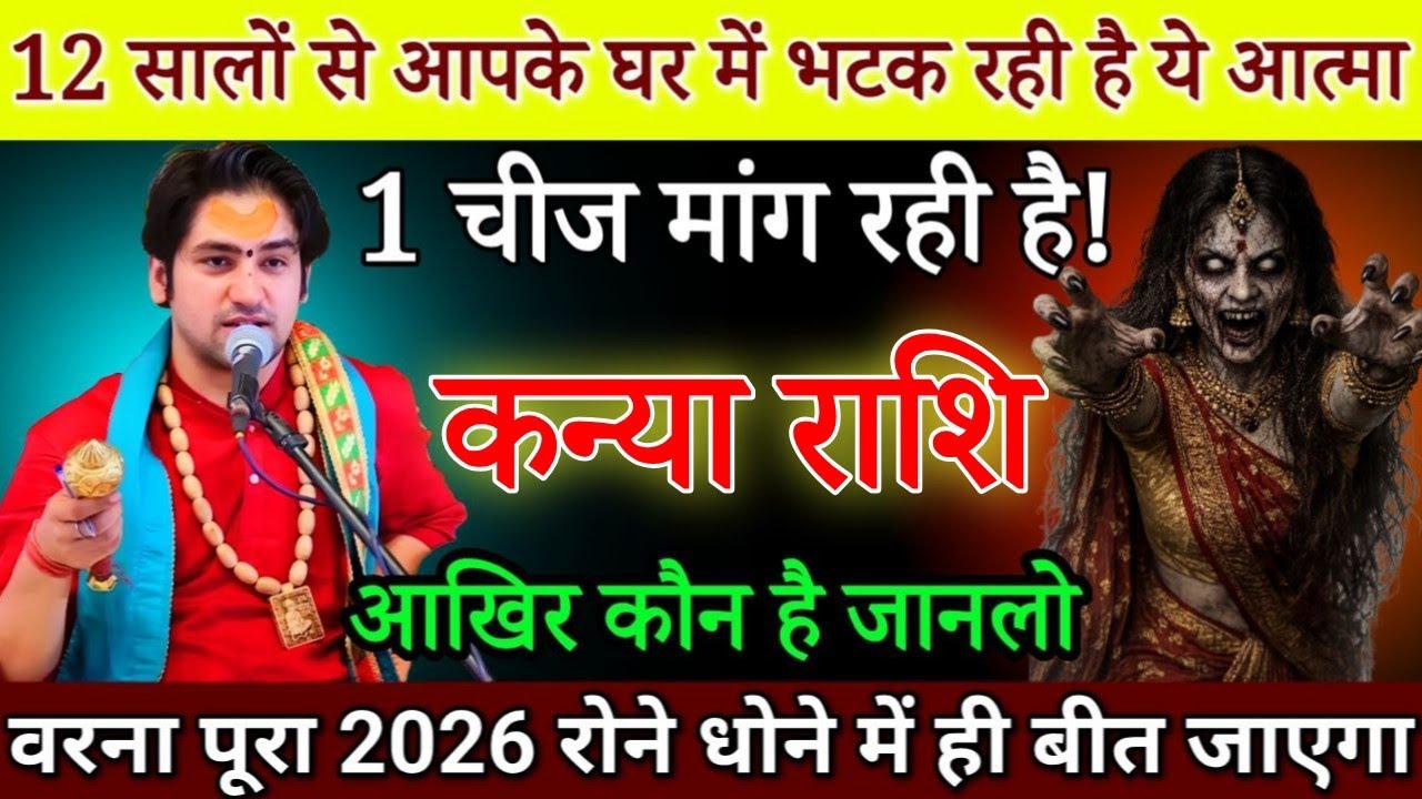 कन्या राशि 18 जनवरी, एक औरत की आत्मा आपके घर भटक रही है आपसे 1 चीज मांग रही है सावधान/