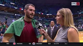Kevin Love postgame interview with Allie Clifton after Cavs dominate Bucks