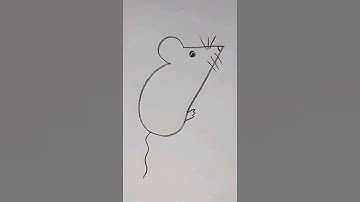 mouse drawing with number 7 easy way | simple art | #shorts