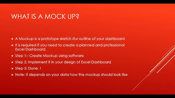 Create your First Excel Dashboard Mockup