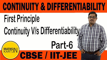 Differentiation By First Principle | PART-6 | Continuity & Differentiability Class-12 CBSE/JEE Maths