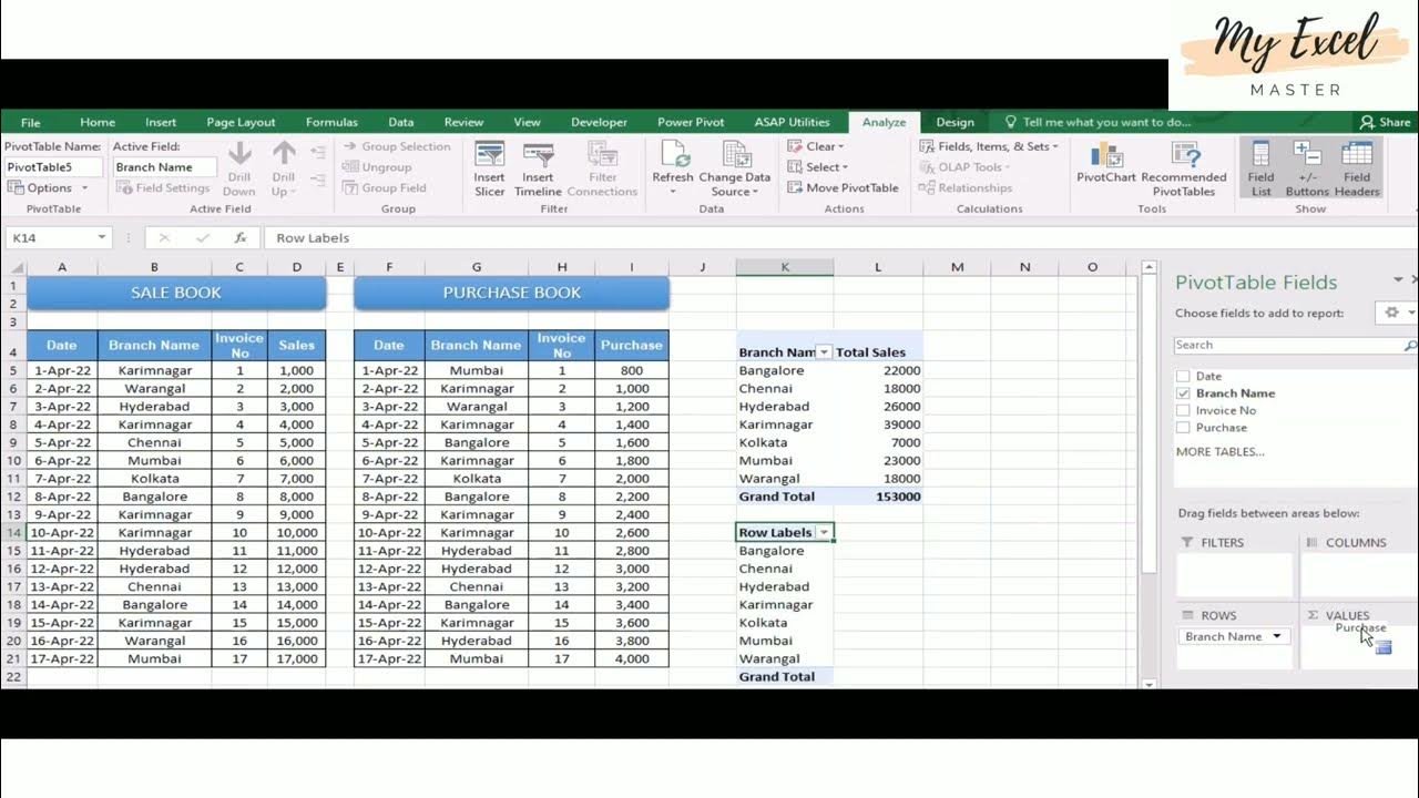 Merging Multiple Pivot Tables In Excel YouTube