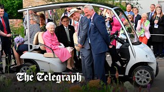 video: The Queen tours Chelsea Flower Show in her very own chauffeur-driven buggy