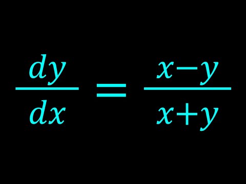 Solving dy/dx=(x-y)/(x+y)