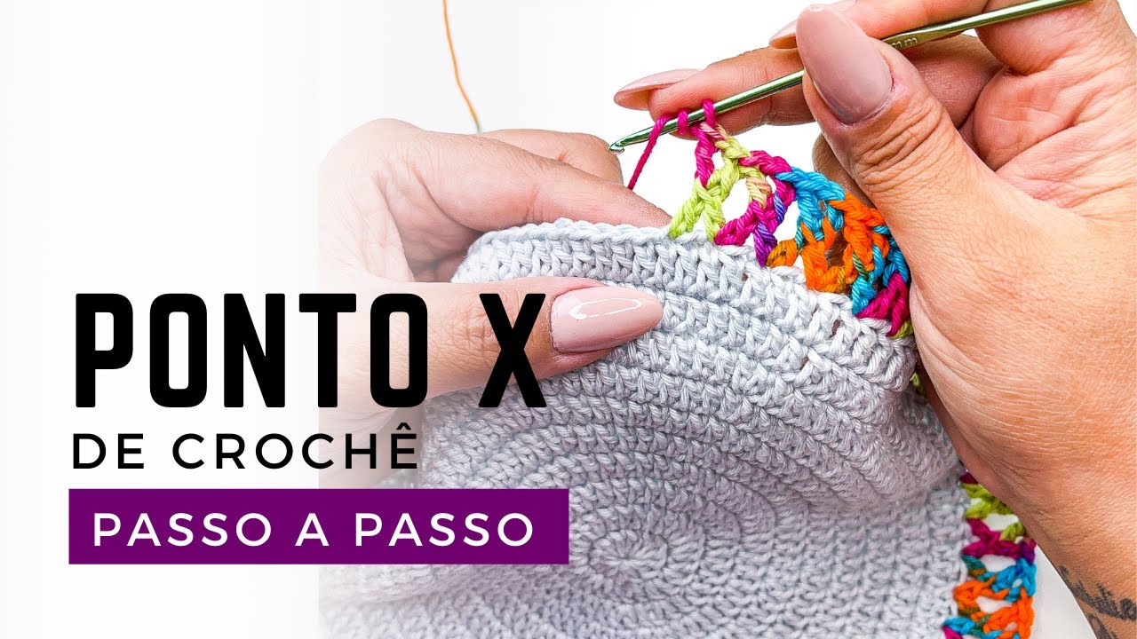 APRENDA AGORA PONTO X #janinefreitas #crochet 