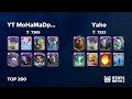 Yt mohamadparsa vs yaho top 200