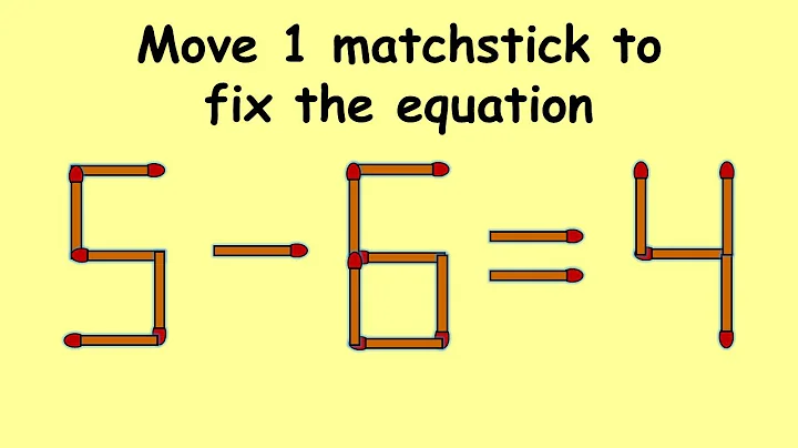 5-6=4 can you make this possible? | Match stick puzzle #181 | Only genius mind can solve