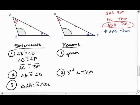 4.5 (3 of 4) ASA and AAS Triangle Congruence.mp4 - YouTube