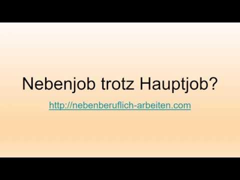 Video: So übertragen Sie Einen Nebenjob In Den Hauptjob