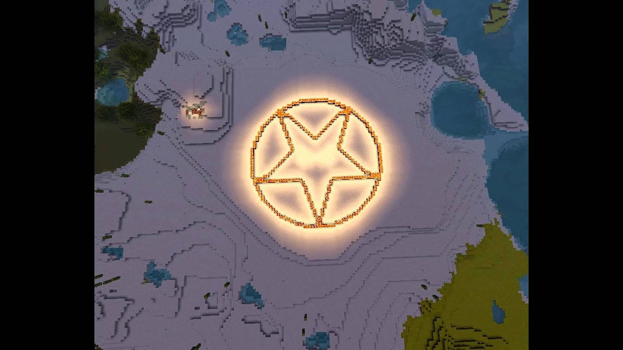 Minecraft: Flaming Baphomet Pentagram - YouTube