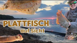 Fliegenfischen gezielt auf Plattfisch an der Ostsee