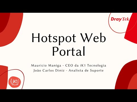 Live de Apresentação - DrayTek Hotspot Web Portal