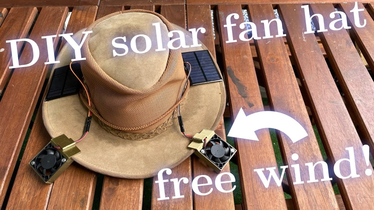 DIY easy solar powered fan hat - free wind generator - summer heat hack  2022 