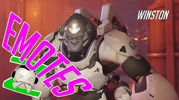 Winston Emote - OVERWATCH BETA - Gameplay character Emote overview Blizzard Game Beta Key Invite
