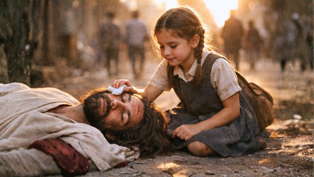 JESÚS YACÍA HERIDO EN SILENCIO… Y UNA NIÑA HIZO LO QUE NADIE SE ATREVIÓ