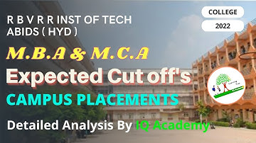 R B V R R INST OF TECH MBA & MCA College | R B V R R MBA placements | R B V R R college ranks