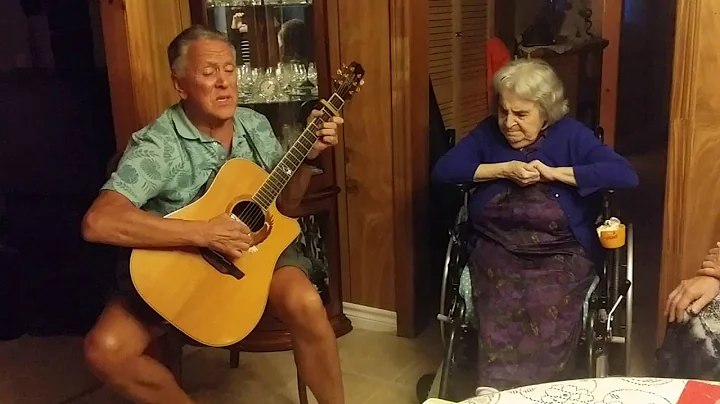 Dr Bernie Francis singing Amazing Grace to mom