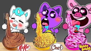 Bubble Gum vs Real Food vs Chocolate Food Cooking Challenge |Poppy Playtime Chapter 3 Animation ASMR