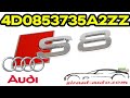 4D0853735A2ZZ Шильдик крышки багажника Audi S8
