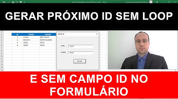 Gerar ID Automático Excel VBA sem LOOP