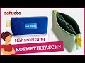 Geniale 2-Fach-Kosmetiktasche mit Reißverschluss nähen | Gratis-Schnittmuster & Vorstellung Juki UX8