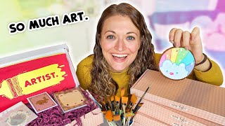 SO MUCH ART! Painting, Mystery Boxes, Packing orders, and more!