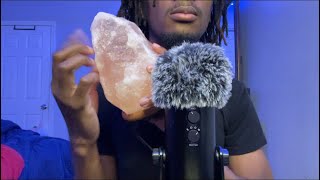 ASMR Tapping And Scratching Salt Rock (Fast And Aggressive)