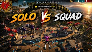 ,😱Solo vs squad in free fire long video content creator video gaming video like subscribesharecoment
